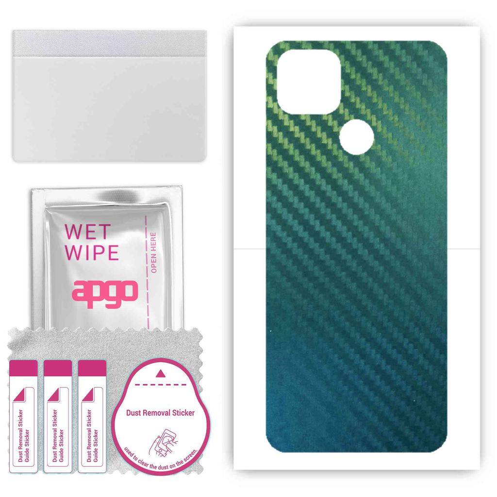 apgo Protective Skin Sticker for the Back Compatible with Motorola Moto G9 Power, Wrap Film, Foil, Vinyl - Pattern Carbon Chameleon CAKA1