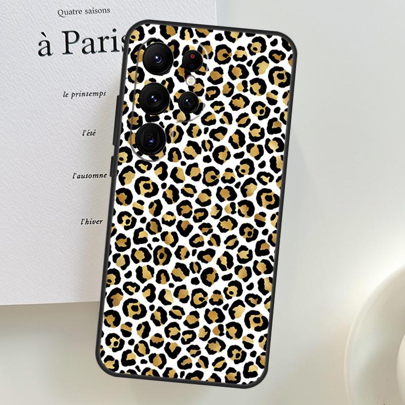 Luxury Leopard Case For Samsung Galaxy S26 Ultra S25 S24 S22 S21 S23 Ultra Plus S10 S20 S25 FE Phone Cover