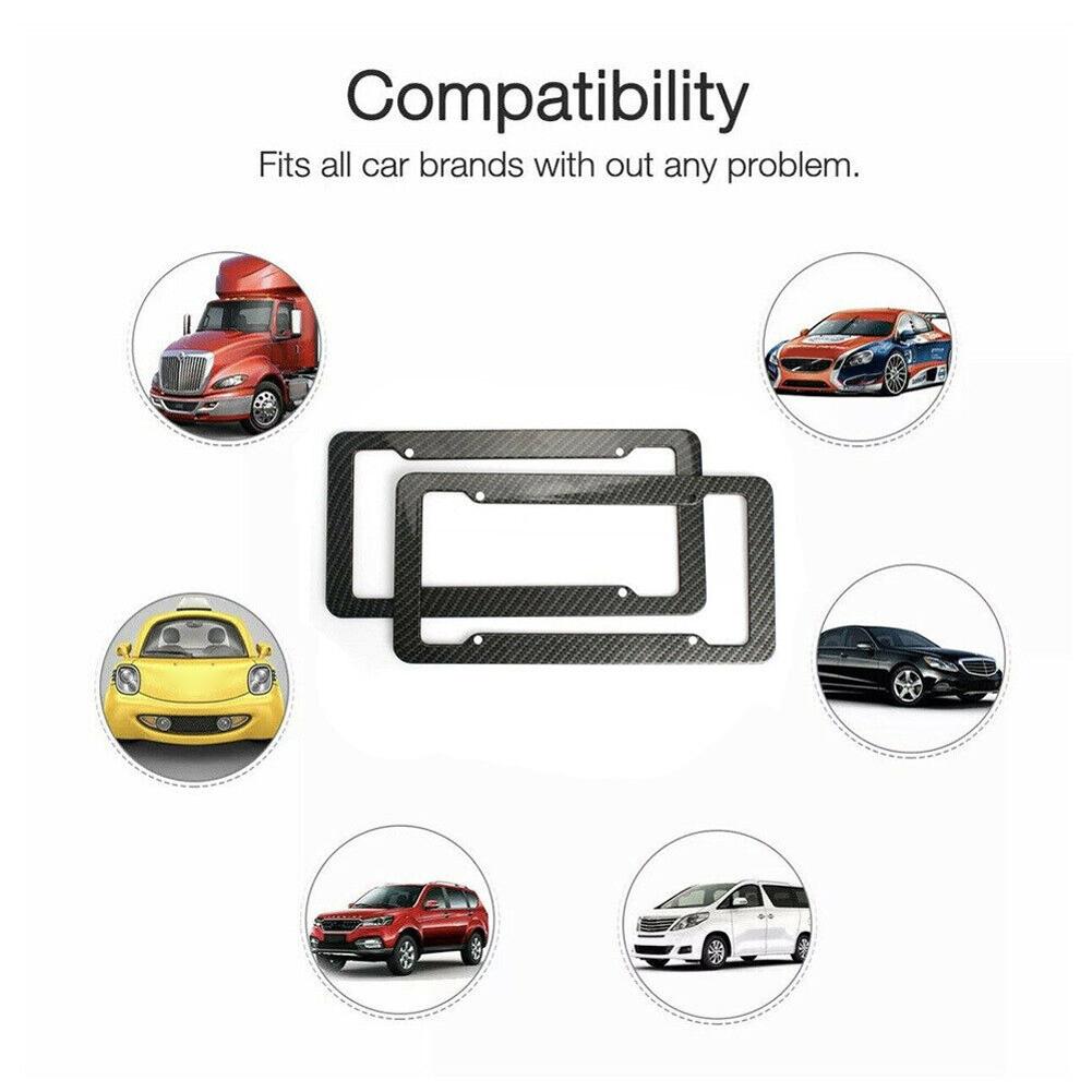 Car License Plate Frame Holder Black Car License Plate Frame Label License Plate Label Cover Universal Auto Parts
