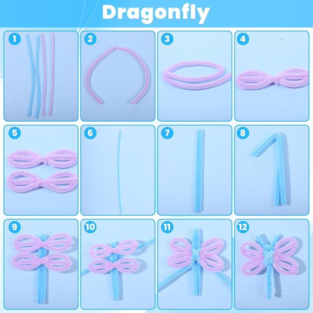 500/1000 Pcs Pastel Macaron Pipe Cleaners Chenille Stems 11.8 Inch Bulk Pipe Cleaner Flower Assorted Fuzzy Sticks for DIY