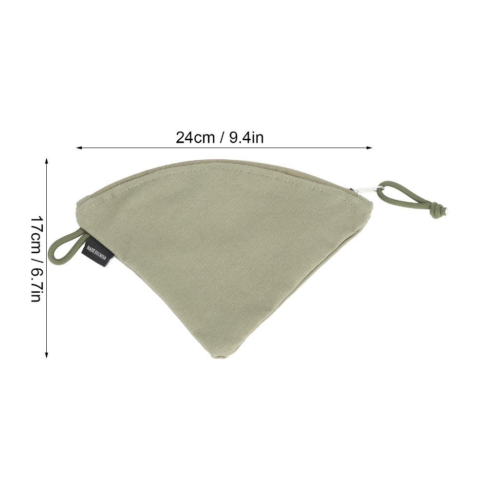 Canvas Coffee Filter Storage Bag Waterproof Fabric Reusable Coffee Filter Paper Storage Conical Shape Portable Size