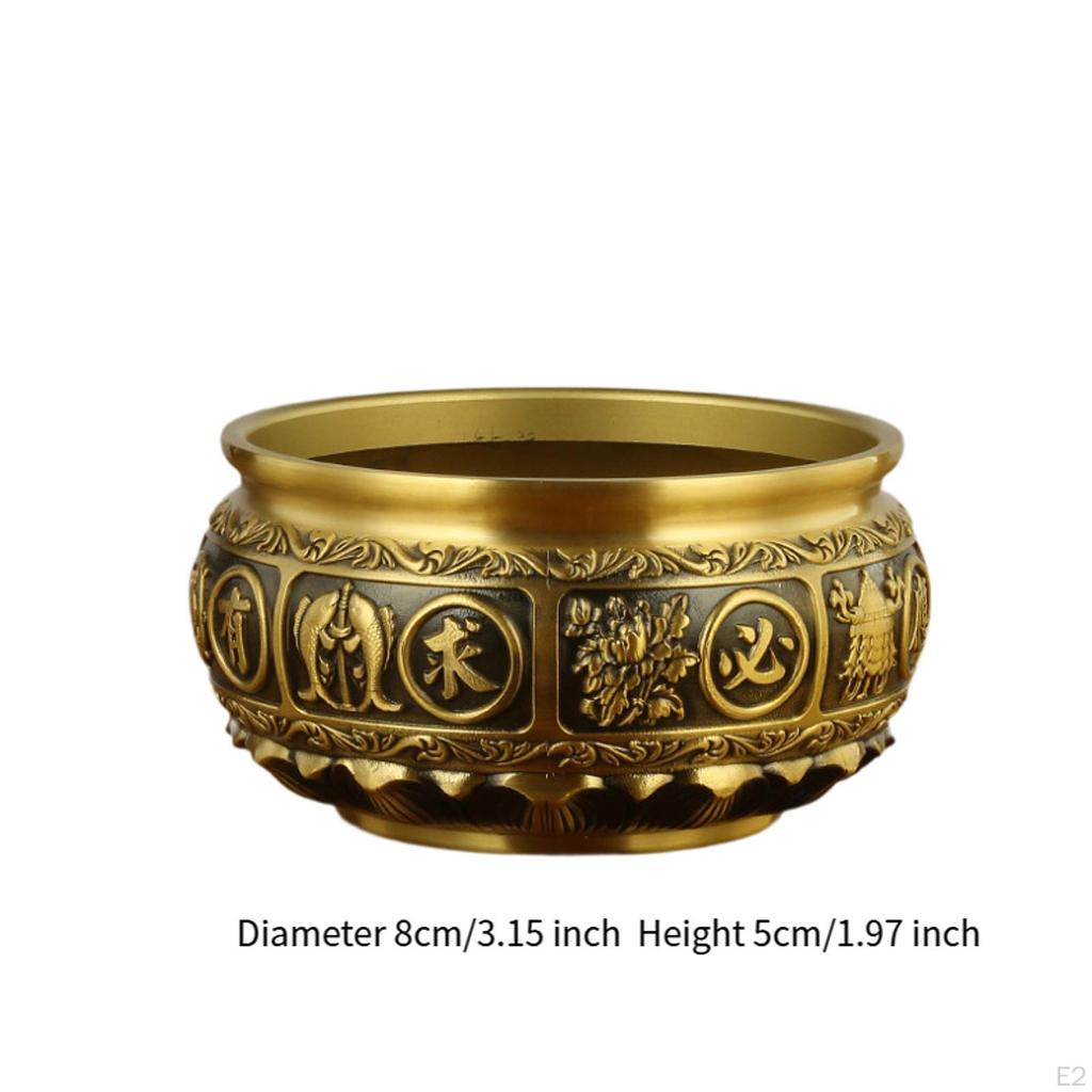 Статуя в виде чаши сокровищ, настольное украшение, латунная статуэтка, китайская декоративная скульптура, основа лотоса для