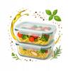 Pojemnik Szklany 370 Ml Lunchbox Na Żywność Hermetyczny Do Pracy Szkoły