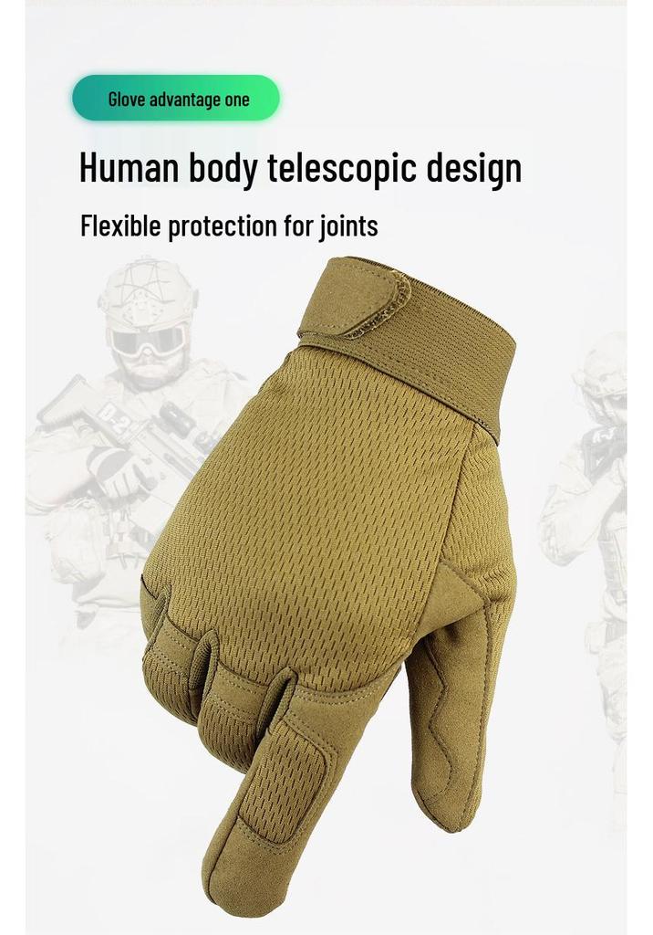 Camouflage Mesh Breathable Tactical Motorcycle and Mountaineering Gloves