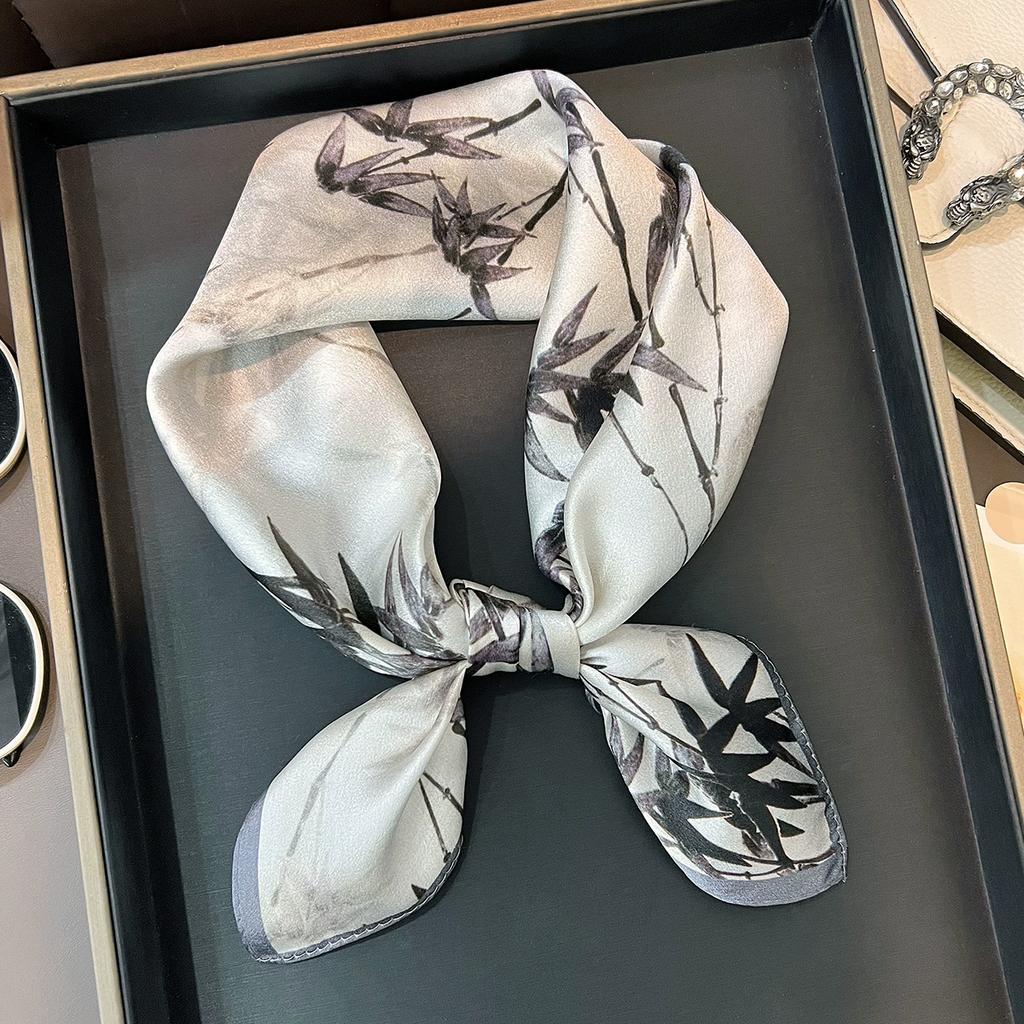 New 100% Natural Real Silk Scarf Women Bandana Square Scarves Wrap Kerchief Mulberry Fashion Luxury High Quality Hijab For Lady