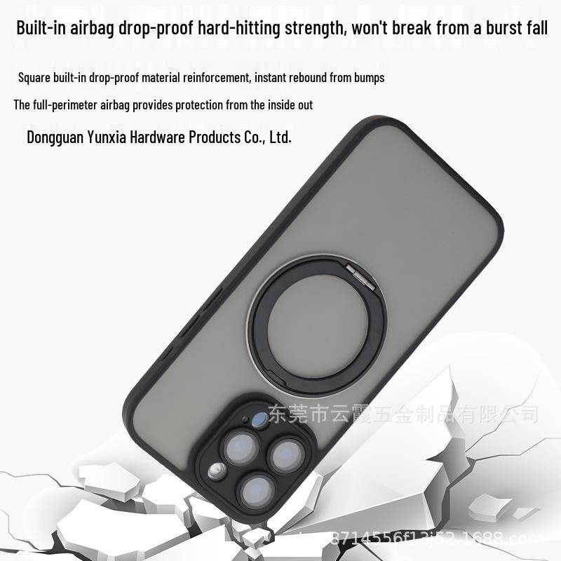 Магнитный чехол для iPhone 17 Pro Max с вращающейся на 360° подставкой и защитой от падений
