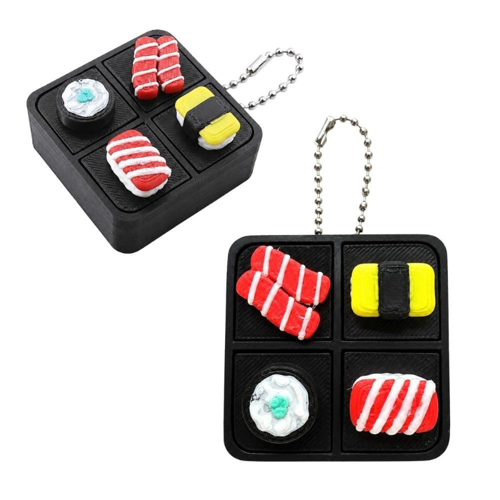 PLA 3D Printed Clicker Toys Cartoon Simulated Dessert Keychain New Keyboard Fidget Keychain Gifts