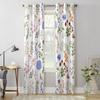 Vintage Herb Floral Texture Modern Window Curtains for Living Room Bedroom Curtain Kitchen Treatment Blinds Drapes