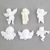 New Baroque Style White Flat Back Cabochon Resin Angel Figurines Artificial Fairy Model for Phone Case Use Souvenir