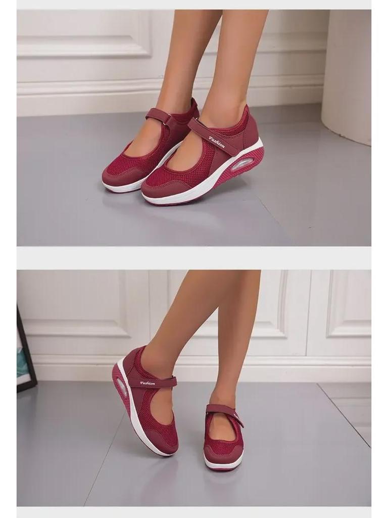 Лето 2023 г. Женские низкие кроссовки с воздушной подушкой и липучкой