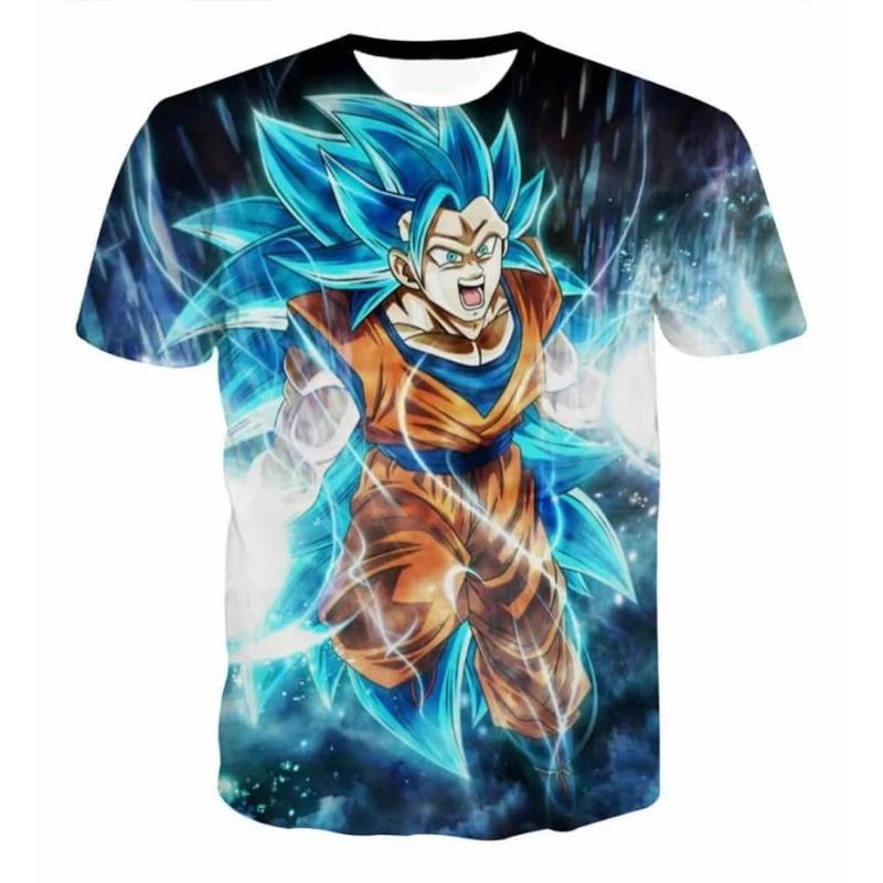 Летняя футболка Dragon Ball 2026 Детские Топы Футболка Аниме Фигурки Сон Гоку Супер Сайян Футболка Футболки для Мальчиков Детские С коротким рукавом