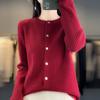 Autumn and Winter Women's Knitwear Fashion Casual Solid Color Print Long Sleeves O Neck Sweater