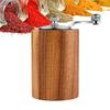 Adjustable Coarseness Wooden Salt Pepper Grinder Cylindrical Grinding Bottle  Kitchen