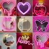 Custom LED Neon Light Sign-Modern Plastic Design Thermal Transfer Printing for Weddings Parties Cake Decor Photo Booth Props