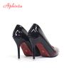 Aphixta Женские туфли на тонком каблуке с острым носком, каблук 10 см, острый носок, лакированная кожа, свадебные туфли для вечеринки, женские, большой размер 48