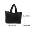 Large Capacity Quilted Tote Bag for Women Elegant Padded Solid Color Shoulder Bag for Vacation Casual Commuting Handbags