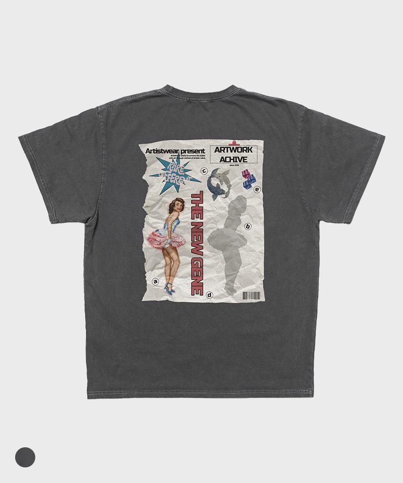 ARTISTWEAR [Atw] Журнал Пигментная футболка с коротким рукавом