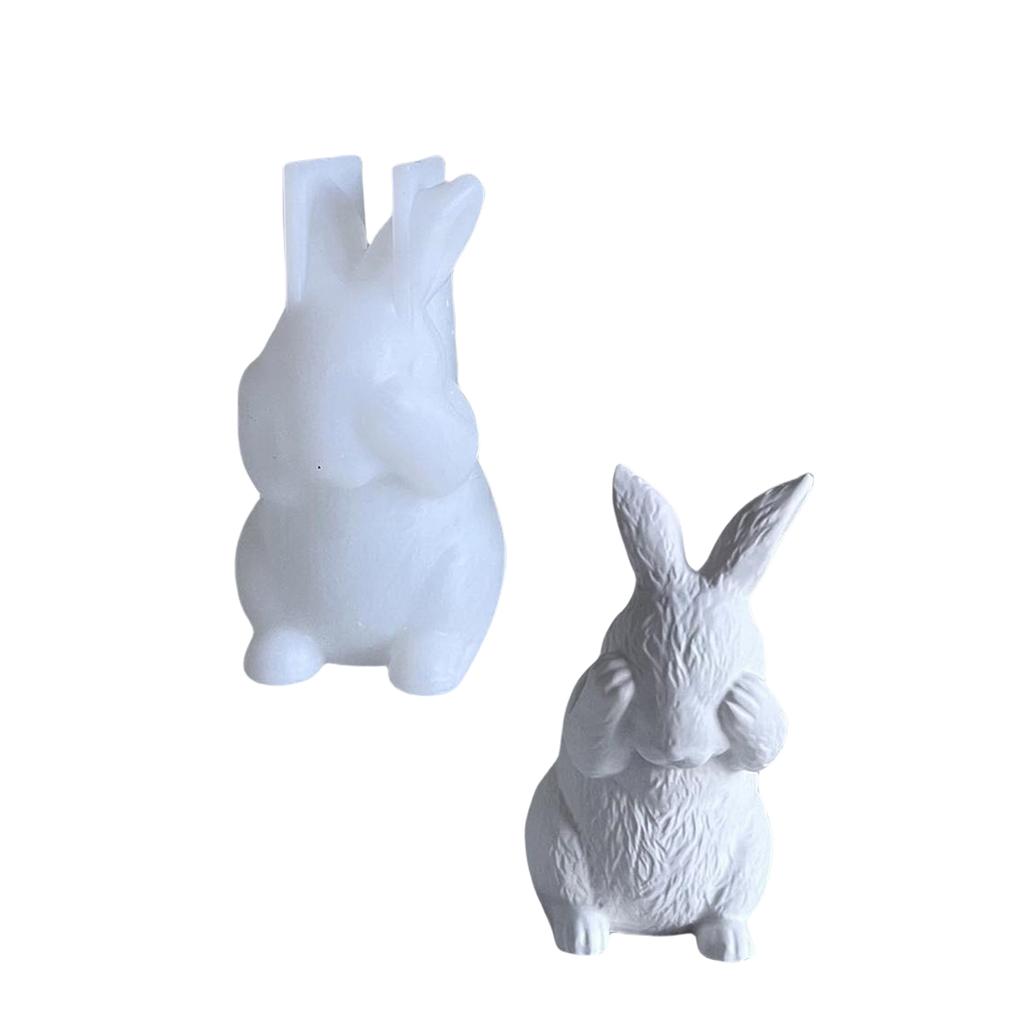 Силиконовая форма с дизайном пасхального кролика, функциональная силиконовая форма для изготовления пасхальных поделок и сувениров