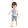 Paola Reina Pajama Top and Bottom + Dario Doll 13223 Set, Mixed Colors