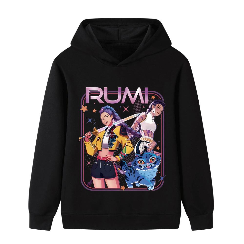 B1249 Детская толстовка с длинными рукавами и принтом Kpop Rumi Zoey Mira для мальчиков и девочек