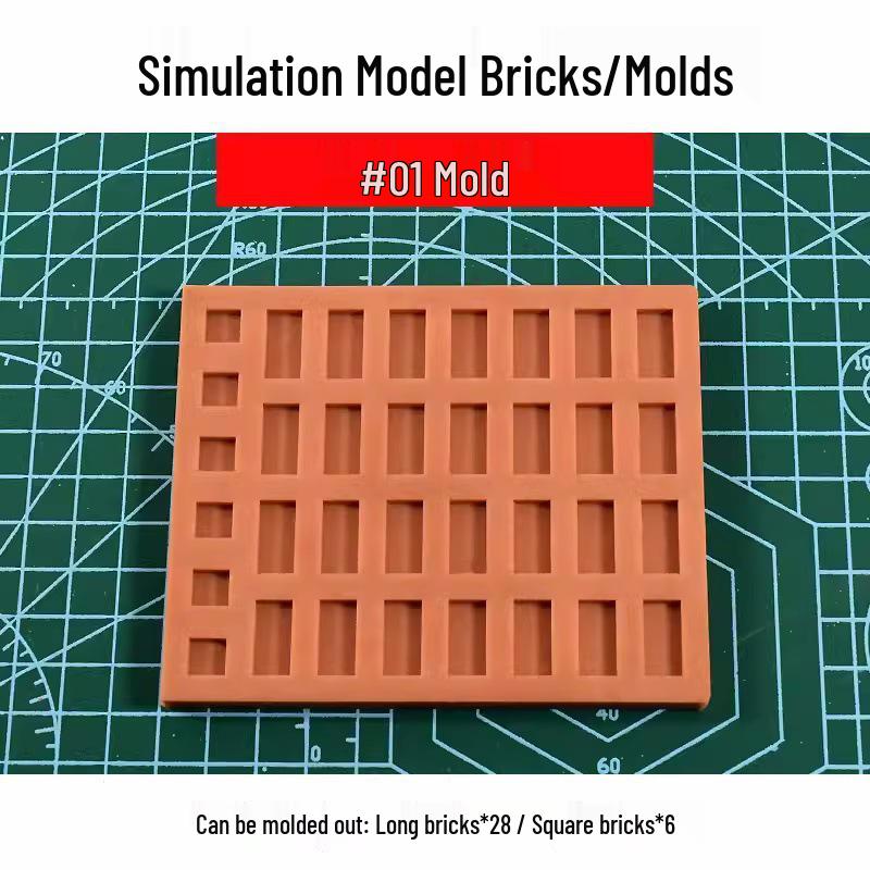 Микро-ландшафтные мини-кирпичи: Материалы для ручного изготовления песочницы, Красный кирпич, Плитка для стен, Разделитель для форм, Цемент, Маленькие здания.