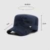Autumn Winter Men's Hat Velvet Thick Ear Protection Wool Flat Hat Middle-Aged Elderly Hat Outdoor Warm Cotton Hat
