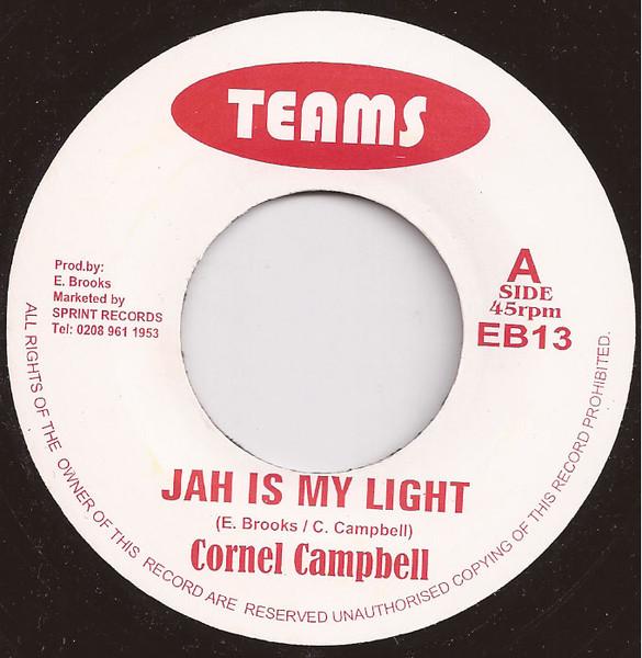 7-дюймовая пластинка CORNELL CAMPBELL Jah Is My Light EB13 Teams UK Reggae Ska Dub Б/у