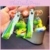 Adorable Cartoon Dinosaur Keychain Silicone Key Ring Cute Bag Charm Gift