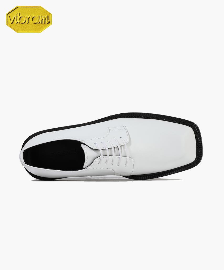 Firenze Atelier [Vibram] Derby на 5 шнурков с объемным квадратным носком 8420 [Кремово-белый]