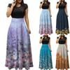 Summer Dresses For Women 2023 Fashion Casual Floral Print Round Neck Short-Sleeved Large Size Maxi Dresses