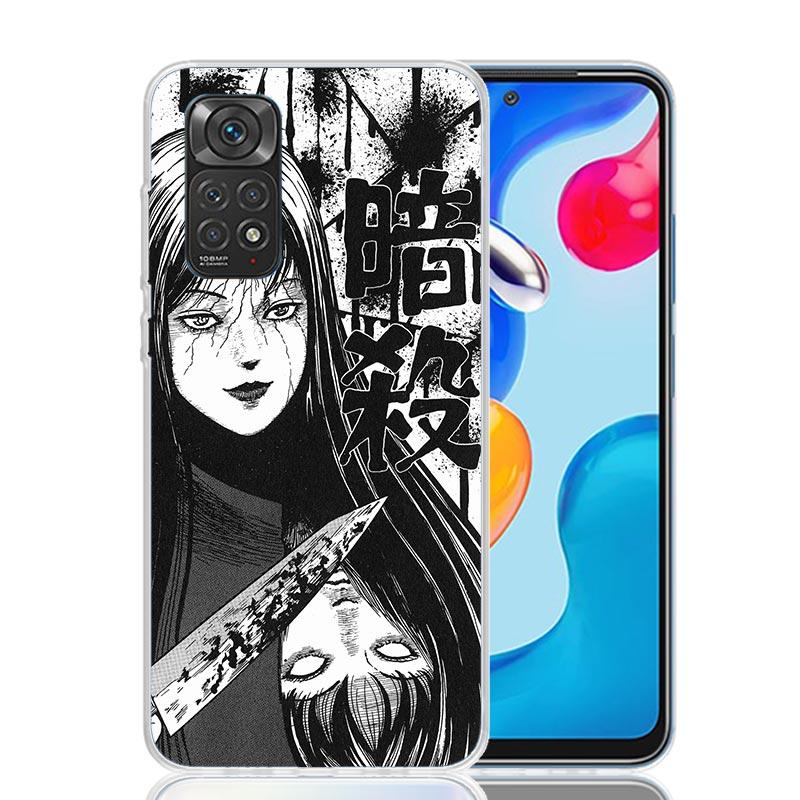 Японский Хоррор Комикс Аниме Чехол для Телефона Для Xiaomi Redmi Note 15 14 13 12S 12 Pro Plus 11S 11E 11 11T 10S 10 Искусство Мягкий Узор Cov