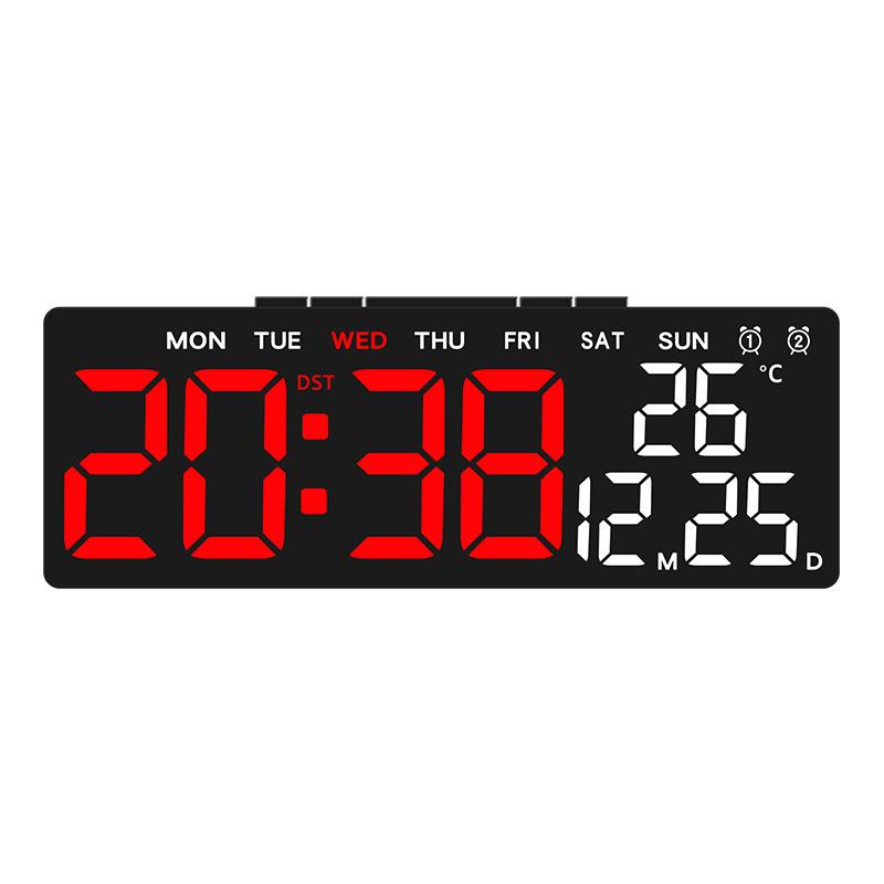 Digital Alarm Clock USB Powered TEMP Date Week Auto Dimmer DST Table Clock 12/24H Timing Countdown Electronic LED Alarm Clock