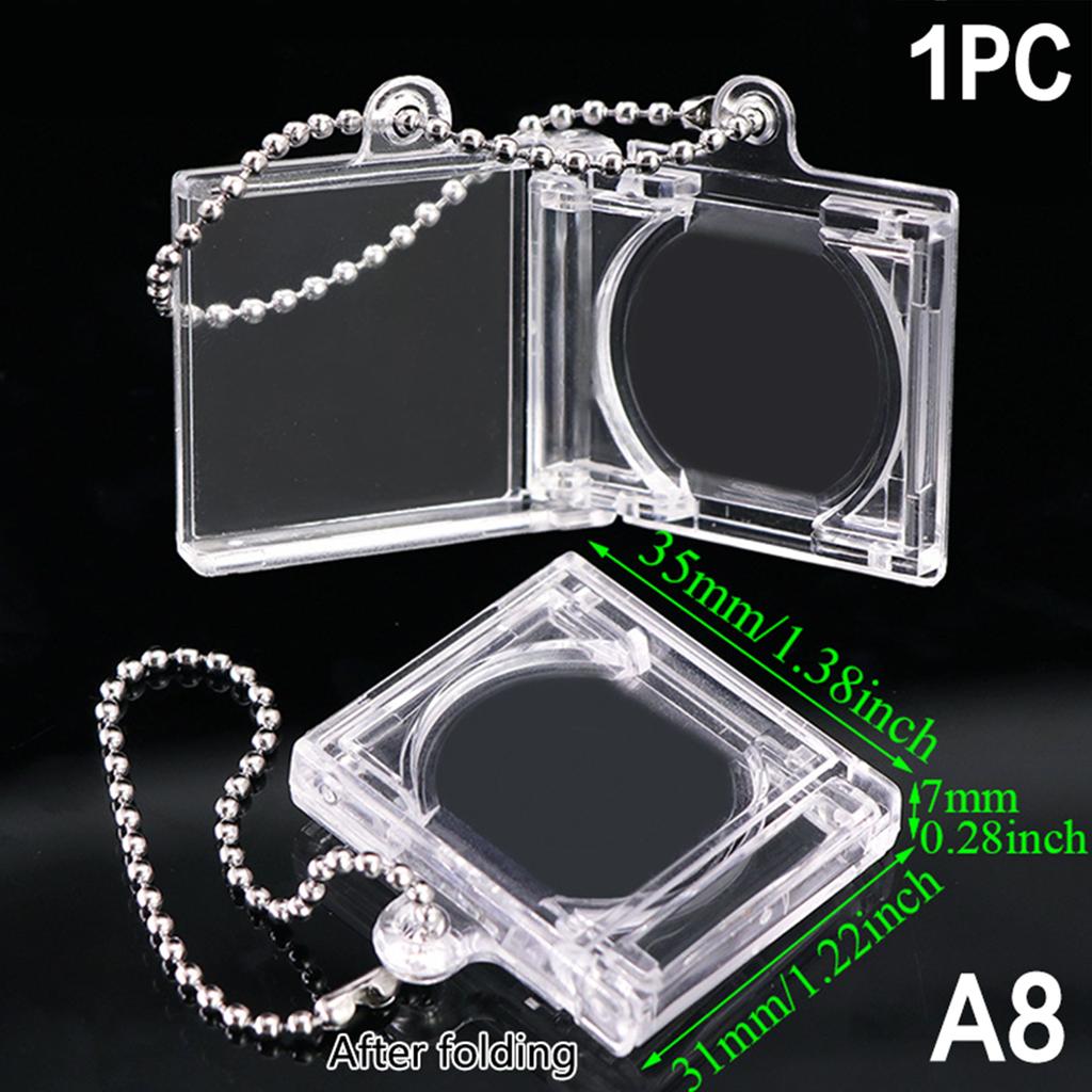 1 шт. пустой мини-чехол для компакт-дисков брелок для ключей для поделок рюкзак подвесной декоративный цепочка/зажим