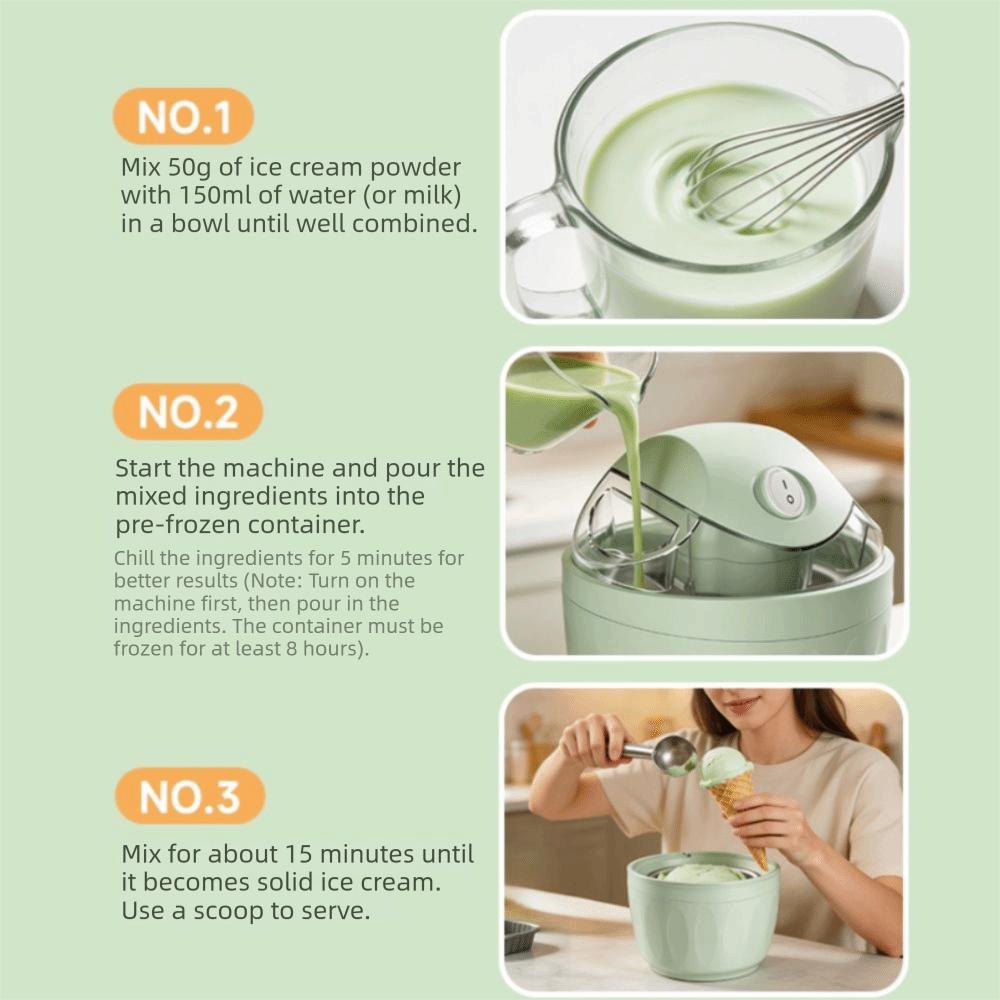 Household Electric Ice Cream Machine 500ml Capacity Smoothie Machine  DIY Ice Cream