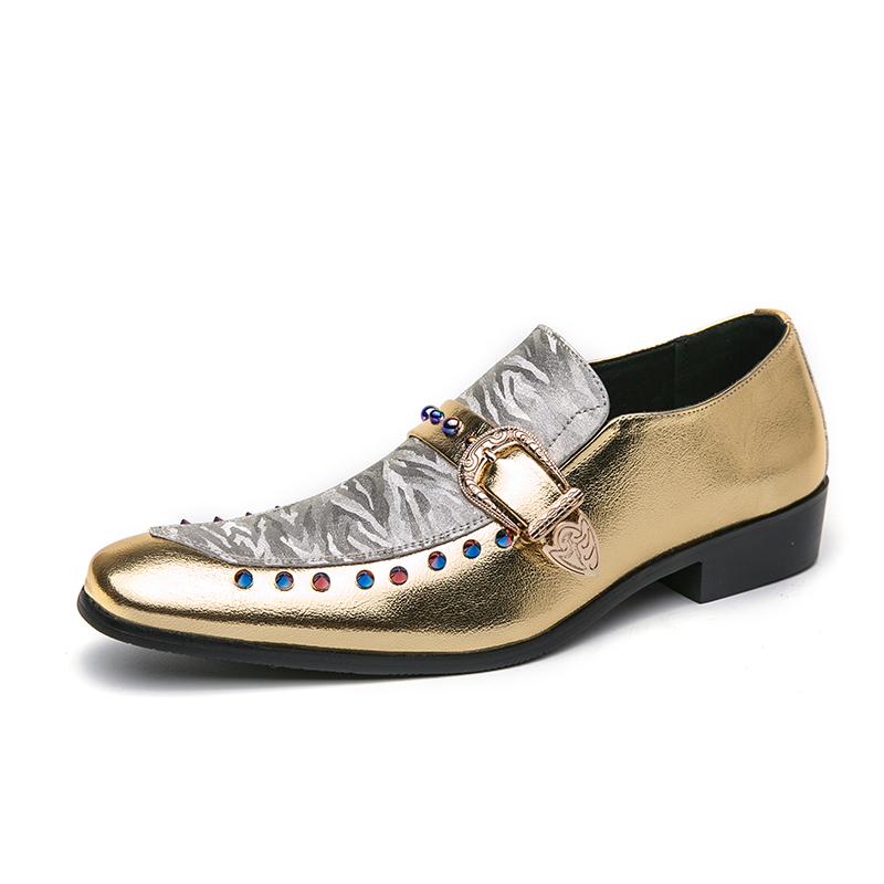 Новые дизайнерские туфли из глянцевой кожи с квадратным носком, роскошные мужские деловые туфли золотисто-серебряного цвета, рабочие туфли на плоской подошве для мужчин