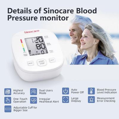 Монитор артериального давления, автоматический цифровой интеллектуальный измеритель на плече, 2 пользователя