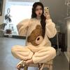 Women Winter Flannel Pajama Set Fleece Pajamas Sleepwear Homewear Thick Warm Velvet Female Suit Fall Sweatshirt Ladies Pyjama