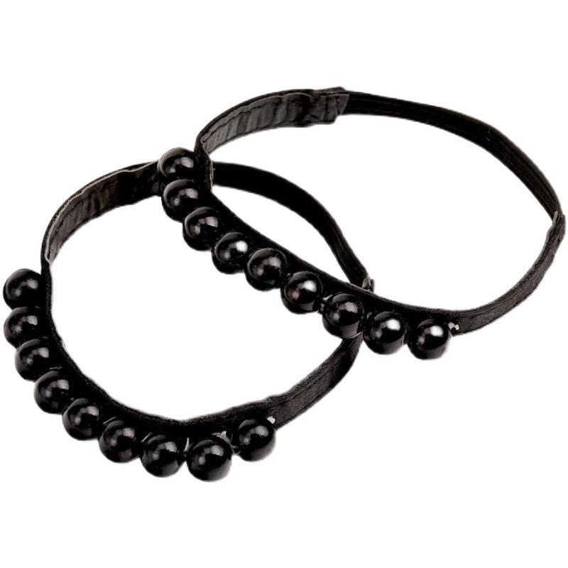 1 пара женских шнурков для обуви на высоком каблуке, украшения, пряжка, ленивые шнурки, эластичная лента, нескользящий ремень на каблуке, нескользящий ремень