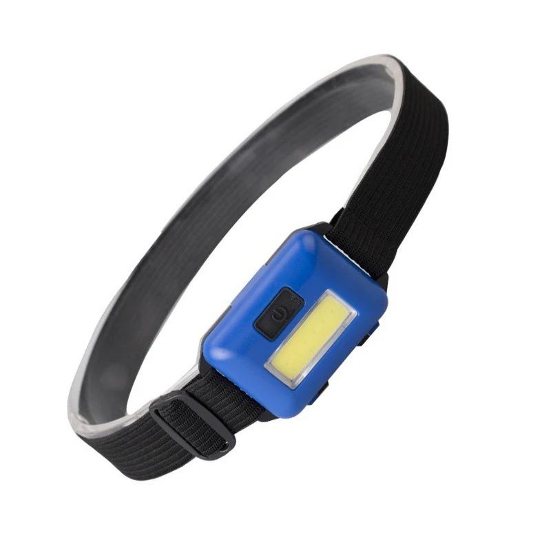 Outdoor COB Mini Headlight 3 Modes LED Night Riding Waterproof Battery Flashlight Headlight Torch Lantern Camping Night Fishing