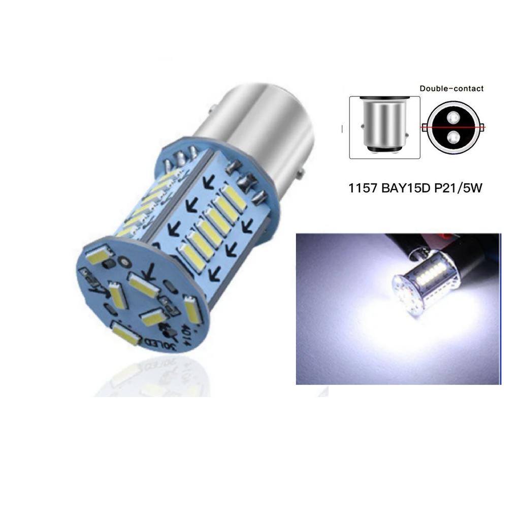 4x Strobe 1157 BAY15D P21/5W 30SMD High Brightness Flash Silicone Canbus Reverse Light Brake Parking Lamp Motorcycle Tail Lights