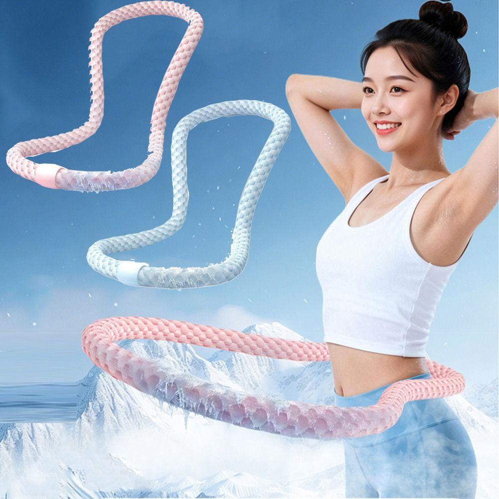 Ice Silk Soft Fitness Hoop Silent Design Fitness Waist Trainer Full-Body Training