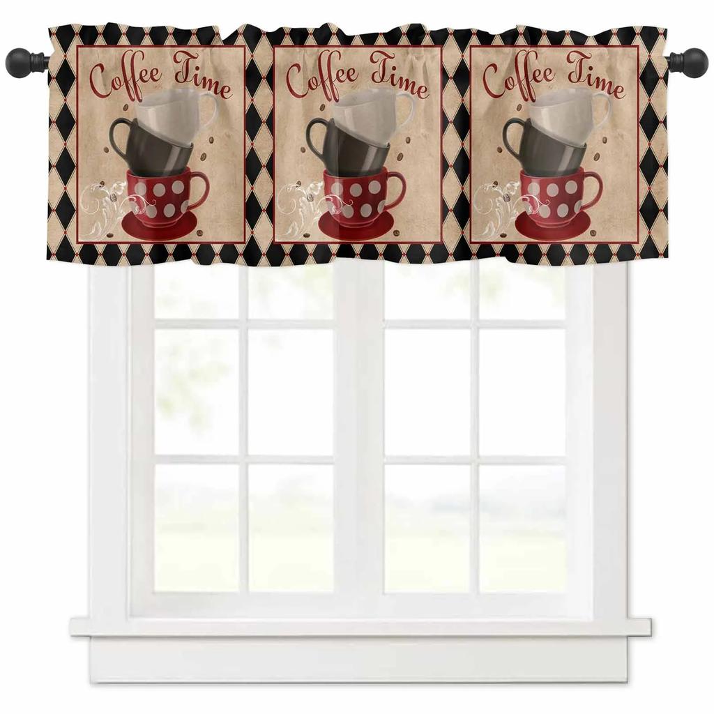Кофейный ретро-стиль кухонные шторы на окна украшение дома короткие шторы для гостиной спальни маленькие шторы Cortinas
