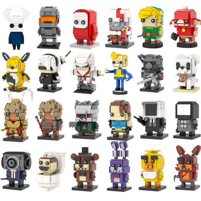 MOOXI Разнообразие Игровых Персонажей Кирпичноголовые MOC Кирпич Сделай сам Взрослые Детские Игрушки Набор Строительных Блоков Монтессори Подарки Украшение Комнаты