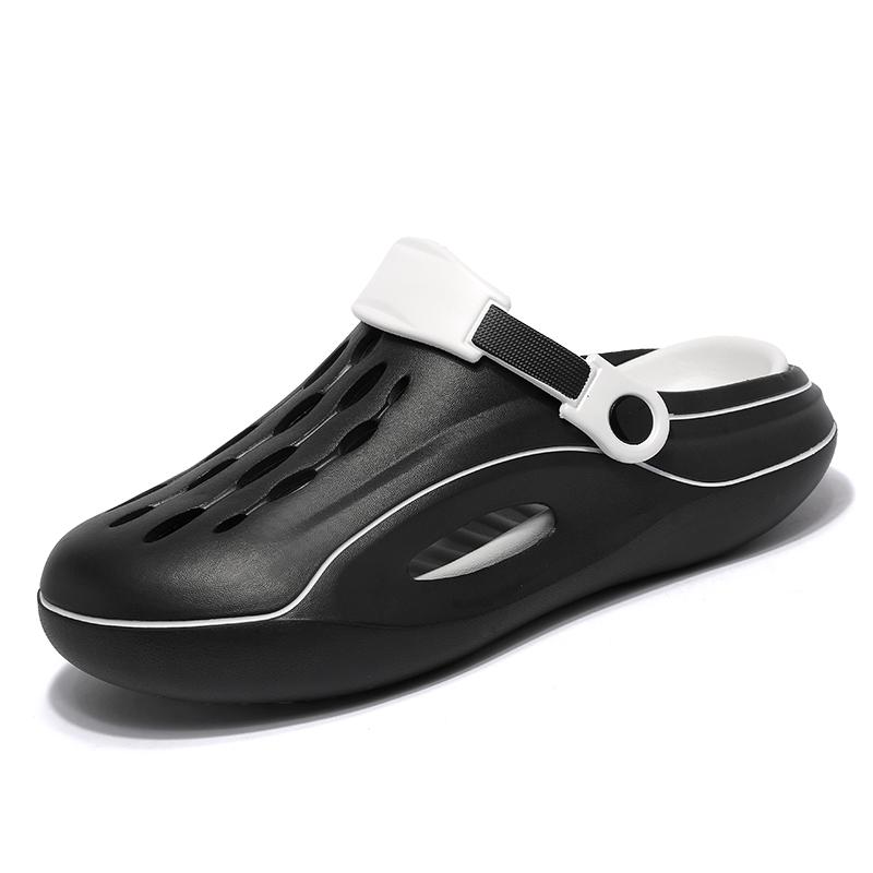 Men's Summer Clogs Wear-Resistant Non-Slip Soft-Soled Comfortable Beach Shoes Outdoor Sandals Soft Sole
