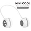 Mini Leaf Less Neck Hanging Fan Portable USB Charging Small Fan Silicone High-capacity Battery Fan 118*59*42mm