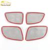 4-Door C-Class Stainless Steel Speaker Cover Stickers - Car Accessories