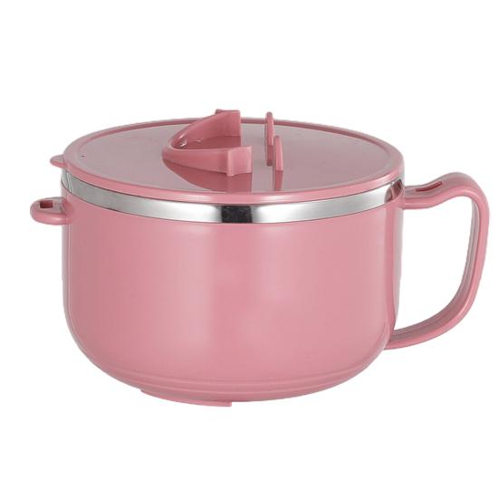 Чаша для лапши Прочная легкая салатница из нержавеющей стали большой емкости с ручкой для дома