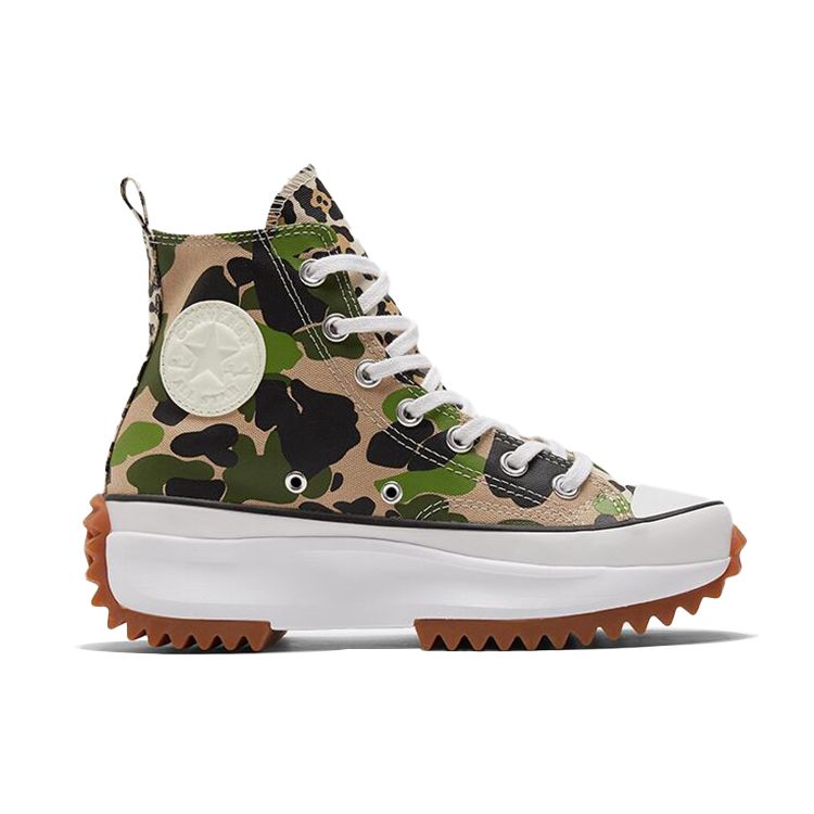 Converse Run Star Hike High Archive Print Camo Unisex Sneakers Green Candied-Ginger Piquant-Green 170913C
