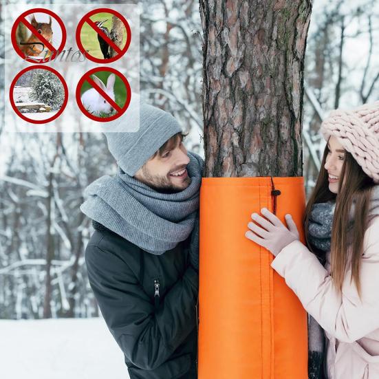 Tree Cold Weather Protection Palm Root Protector, Trunk Insulation Cover with Drawstring, Winter Windproof Plant Wrap Frost Shield for Outdoor Bark