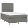 Maison Exclusive - Sommier à lattes de lit matelas LED gris foncé 120x190 cm tissu